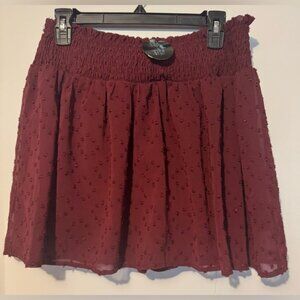 BaeVely Burgundy Mini Skirt - NWT